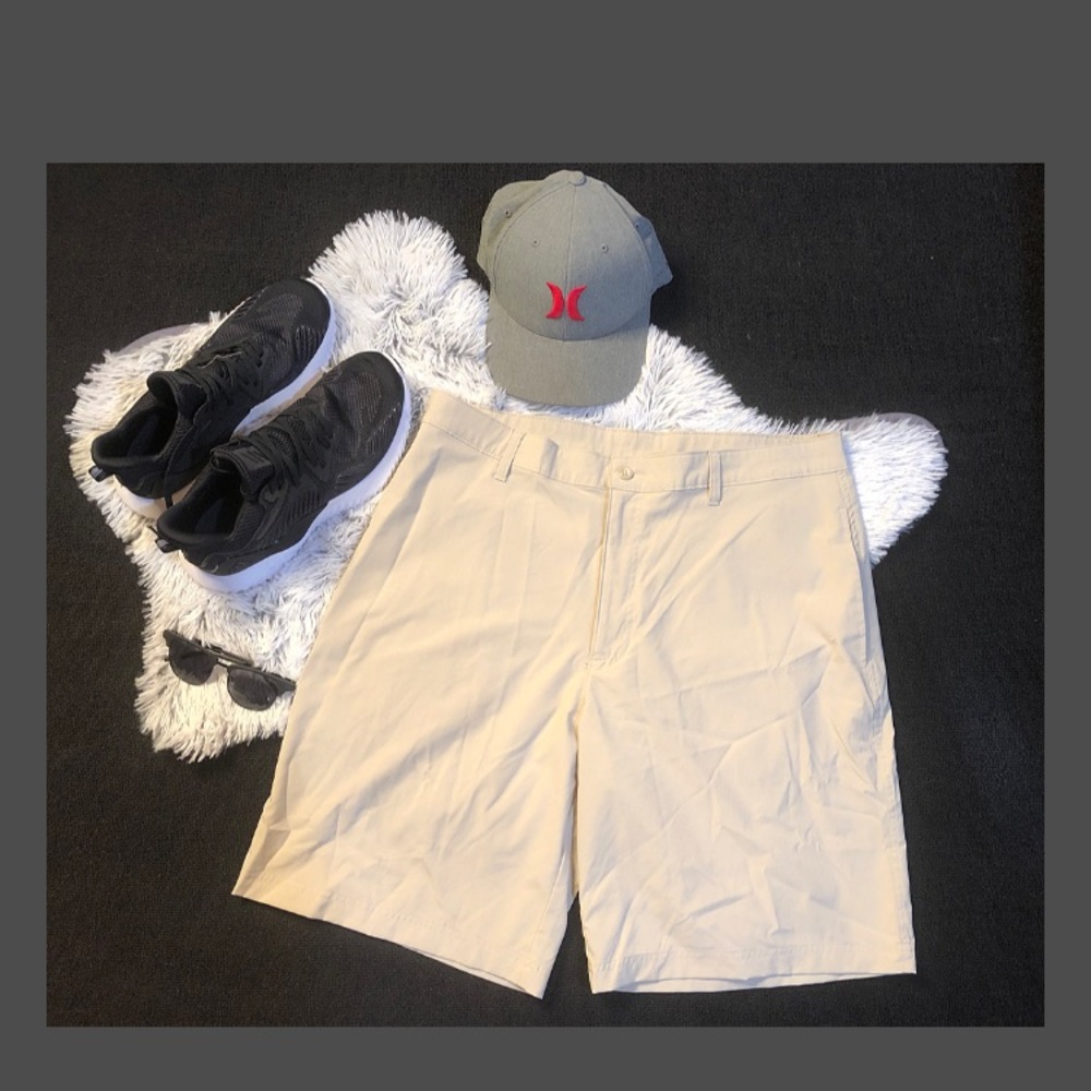 Size 36 khaki color Champion shorts